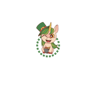 St Patrick Unicorn model turcoaz pe tricou