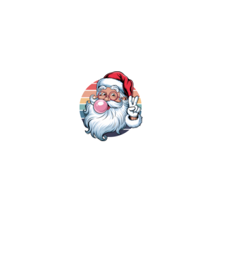 Bubble gum santa model negru pe tricou