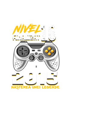 Nivel Finalizat 10  2015 model alb pe tricou