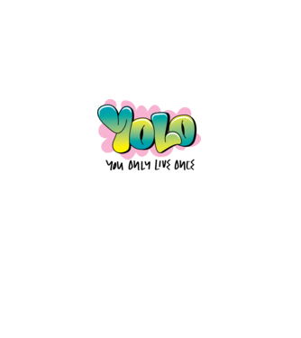 YOLO - You only live once model alb pe tricou