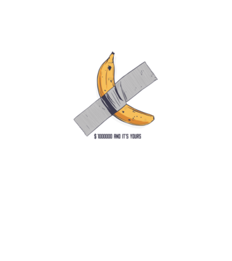 Ultima banană model alb pe tricou
