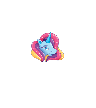 Cap de unicorn model liliachiu pe tricou