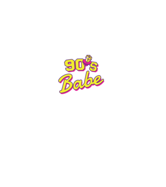 Retro 90s Babe model negru pe tricou