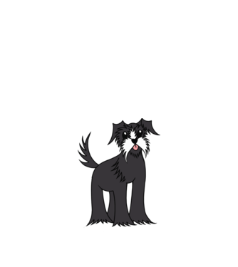 Desen Schnauzer model nisipiu pe tricou