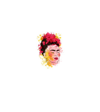 Frida Kahlo model alb pe tricou