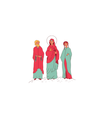Sfinți model alb pe tricou