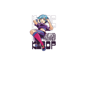 Doar o fată căreia îi place Anime și K-Pop model roz deschis pe tricou
