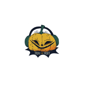Dovleac Halloween model alb pe tricou