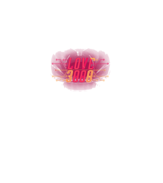 Love 3000 model negru pe tricou