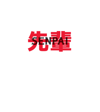 Senpai model alb pe tricou