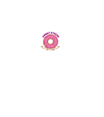 Donut Stress Gogoașă model roz deschis pe tricou