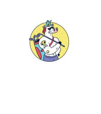 Unicorn Golf model verde pe tricou