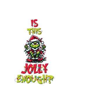Is this jolly enough Grinch model negru pe tricou
