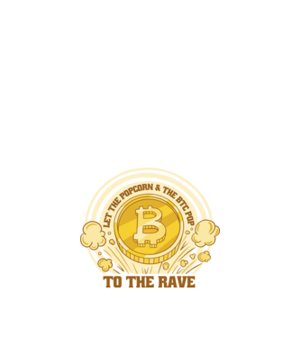 Bitcoin to the Rave model negru pe tricou
