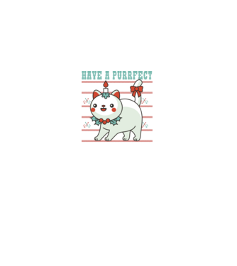 Have a Purrfect Christmas model negru pe tricou