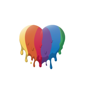 LGBTQ Inimă model alb pe tricou