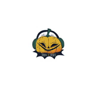 Dovleac Halloween model alb pe tricou