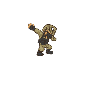Soldat DAB model negru pe tricou