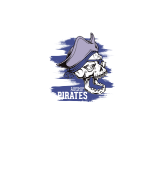 Airship Pirates 2 - Pirat model albastru deschis pe tricou