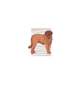 Câine ciobănesc Leonberg model negru pe tricou
