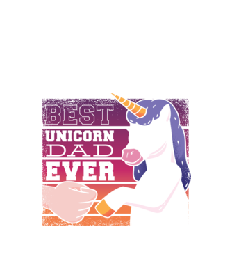 Cel mai bun Tată Unicorn model negru pe tricou