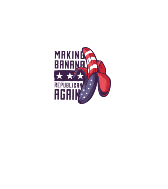 Make Banana Republican Again model alb pe tricou