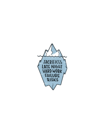 Succesul este doar vârful icebergului model turcoaz pe tricou