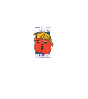 Make Halloween Great Again Trump model negru pe tricou