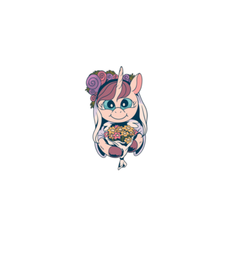Unicorn Mireasă model alb pe tricou