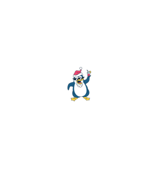 Pinguin de Crăciun model gri pe tricou
