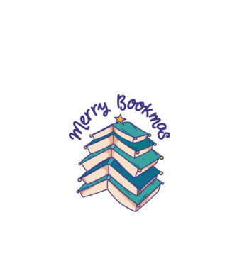 Merry Bookmas Crăciun cu cărți model alb pe tricou