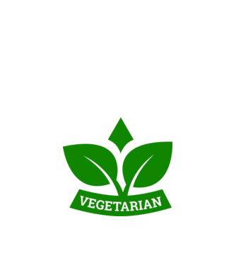 Vegetarian badge 1 model negru pe tricou