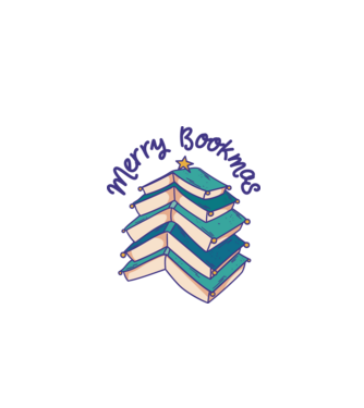 Merry Bookmas Crăciun cu cărți model alb pe tricou