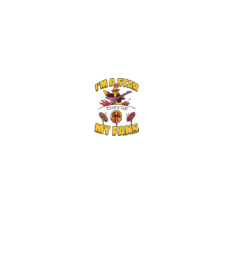 'I''m a Star, They''re my Fans' model alb/roșu pe tricou
