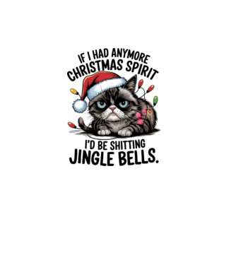 Christmas Spirit Grumpy Cat Alb model alb pe tricou
