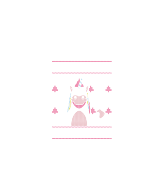 Unicorn de Crăciun pulover urât model negru pe tricou