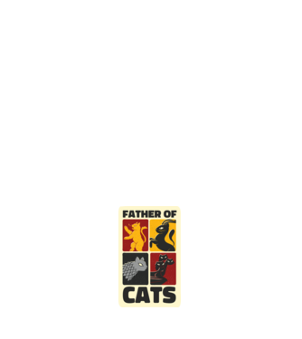 Father of Cats Game of Thrones parodie model negru pe tricou