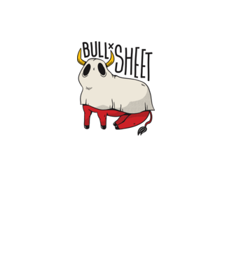Bull sheet model gri pe tricou