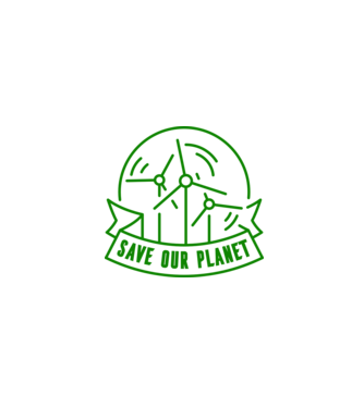 Save Our Planet - Ziua Pământului model alb pe tricou