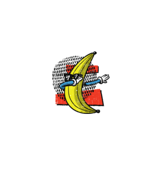 Banană DAB model roz deschis pe tricou