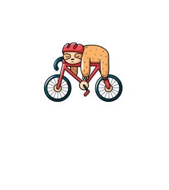Leneș pe bicicletă model turcoaz pe tricou