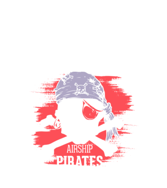 Airship Pirates - Pirat model negru pe tricou