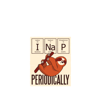 I NaP Periodic tricou leneș model negru pe tricou