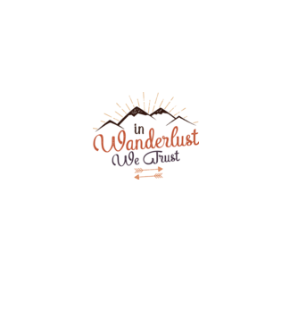 In Wanderlust we trust model alb pe tricou