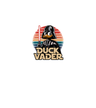 Duck Vader model negru pe tricou