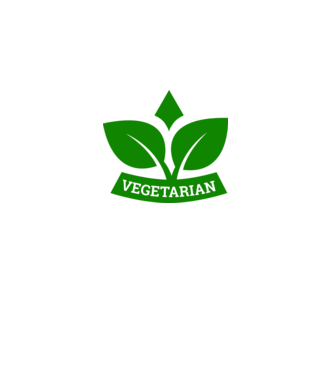 Vegetarian badge 1 model negru pe tricou