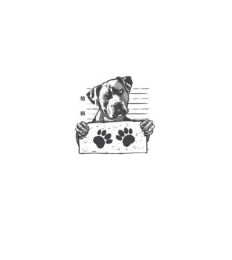 Staffordshire Terrier Închisoare model gri pe tricou