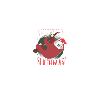 Merry Slothmas Crăciun cu Leneș model albastru jeanși pe tricou