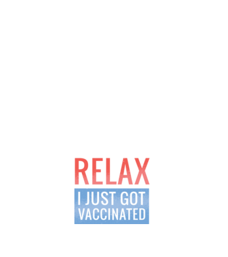 Fii calm, sunt vaccinat model alb pe tricou