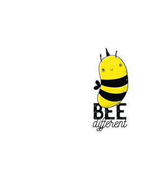 Bee different tricou albinuță model galben neon pe tricou